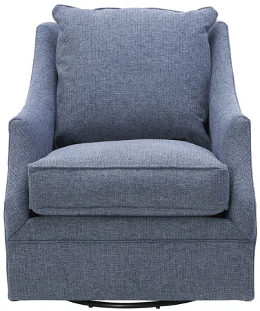 Kara Navy Swivel Chair by Rowe