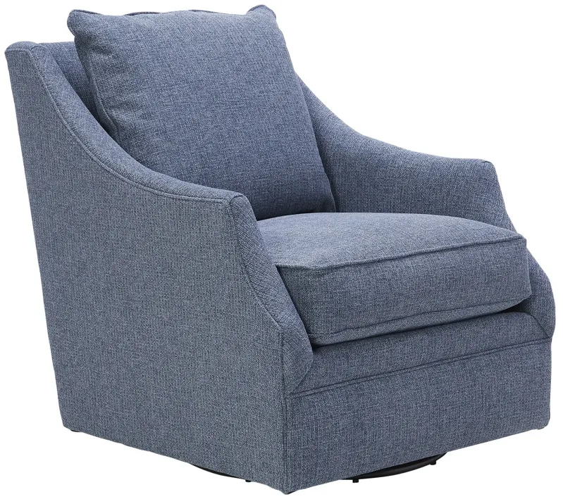 Kara Navy Swivel Chair by Rowe