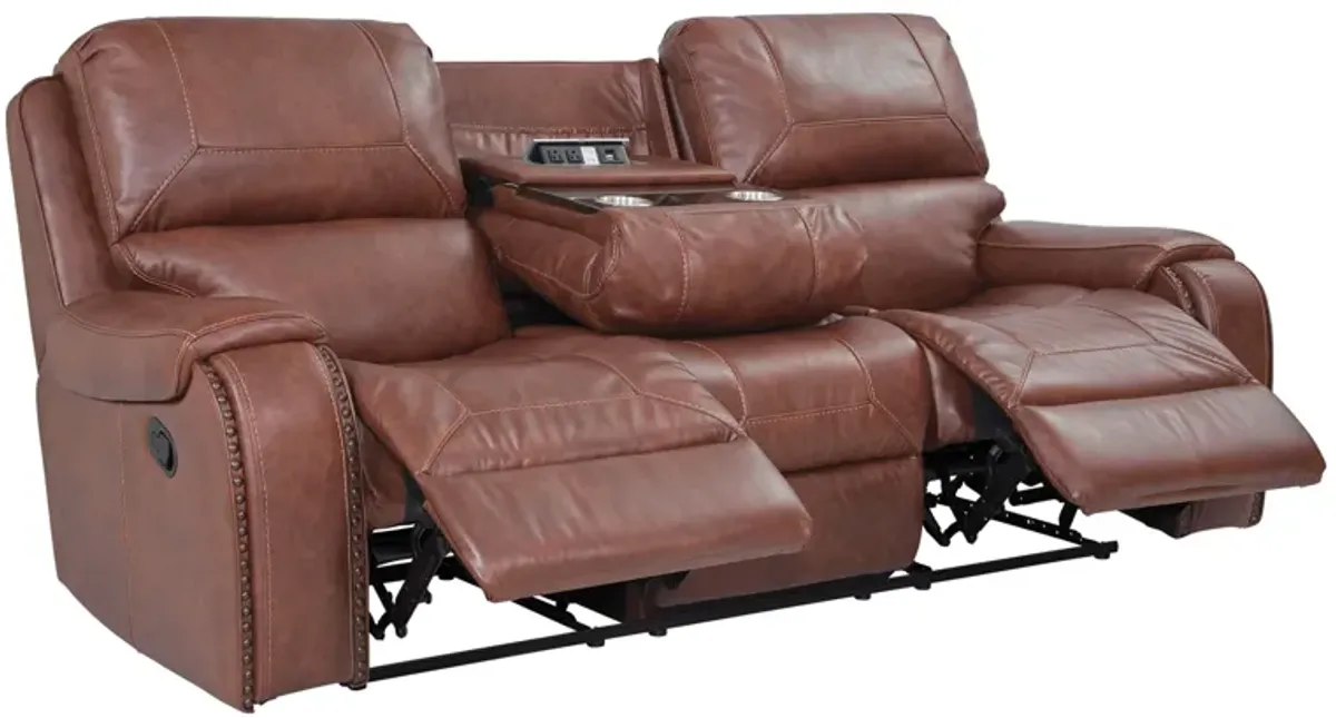 Atwood Reclining Sofa with Drop Down Table