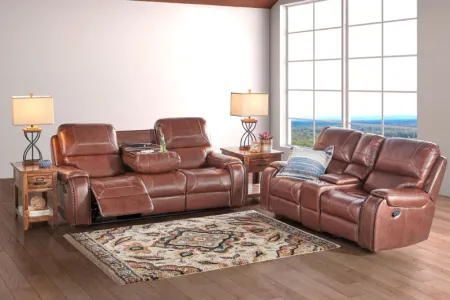 Atwood Reclining Sofa with Drop Down Table