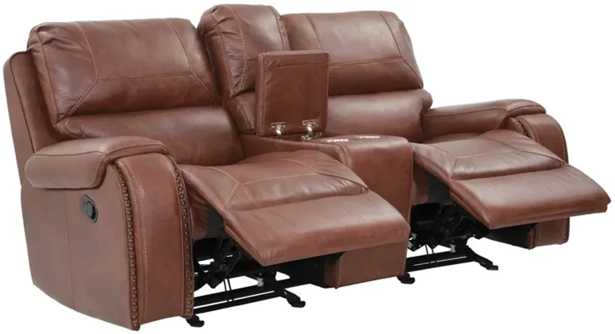 Atwood Gliding Reclining Console Loveseat