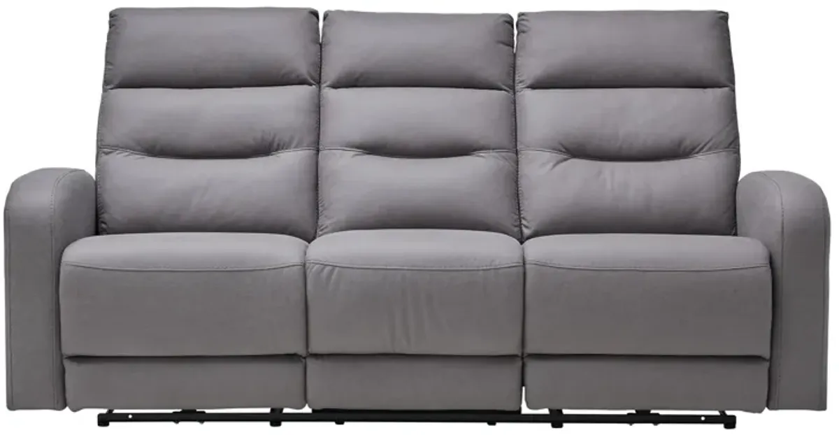 Virgo Slate Dual Power Reclining Sofa