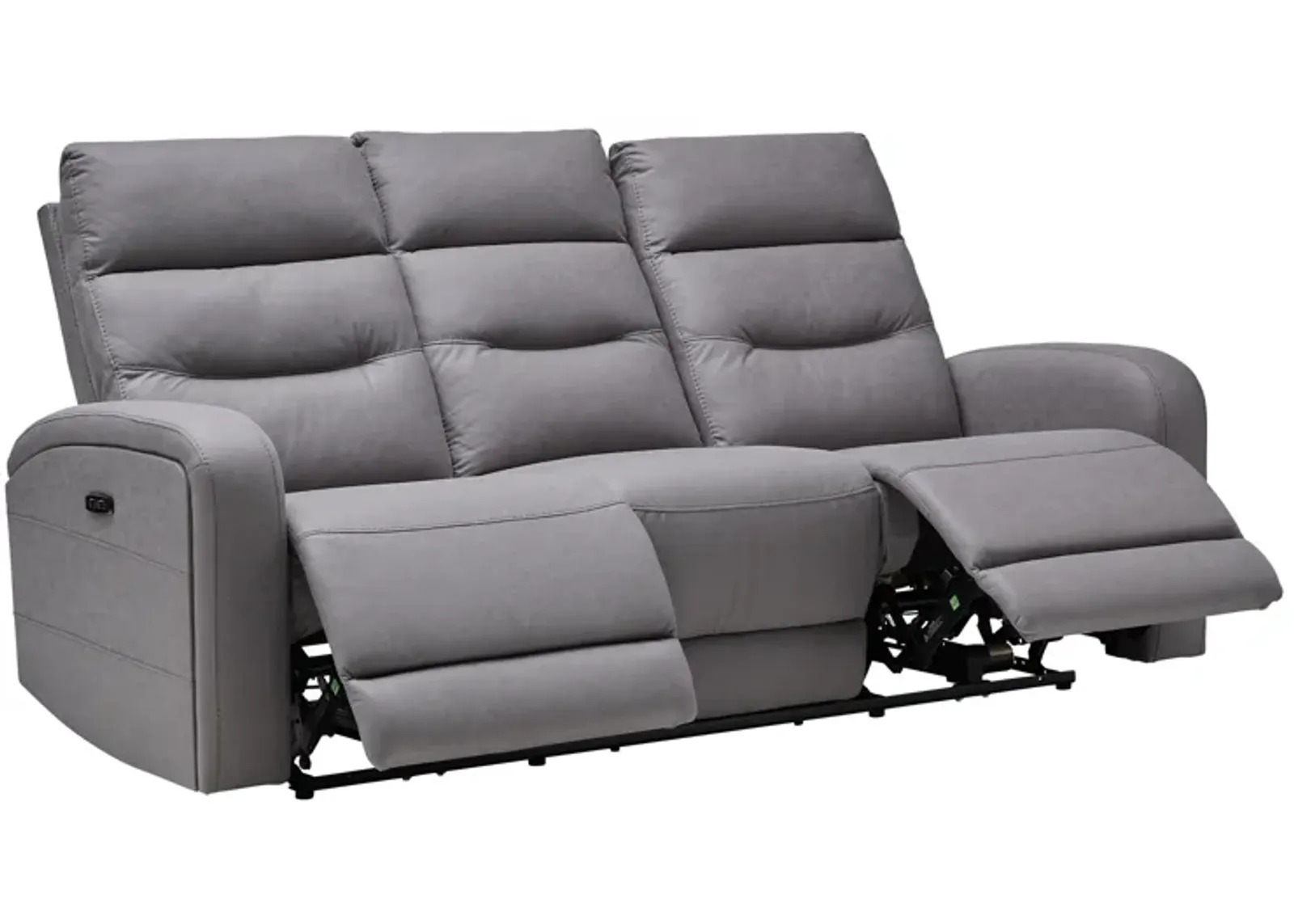 Virgo Slate Dual Power Reclining Sofa