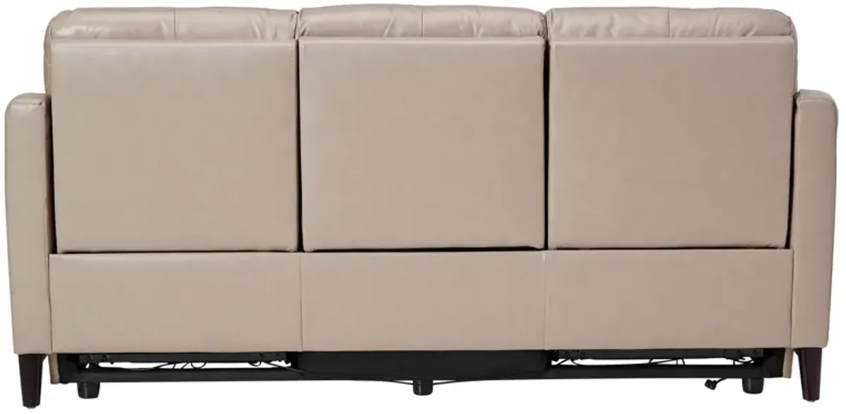 Marco Sand Dual Power Reclining Leather Sofa