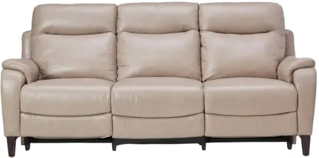 Marco Sand Dual Power Reclining Leather Sofa
