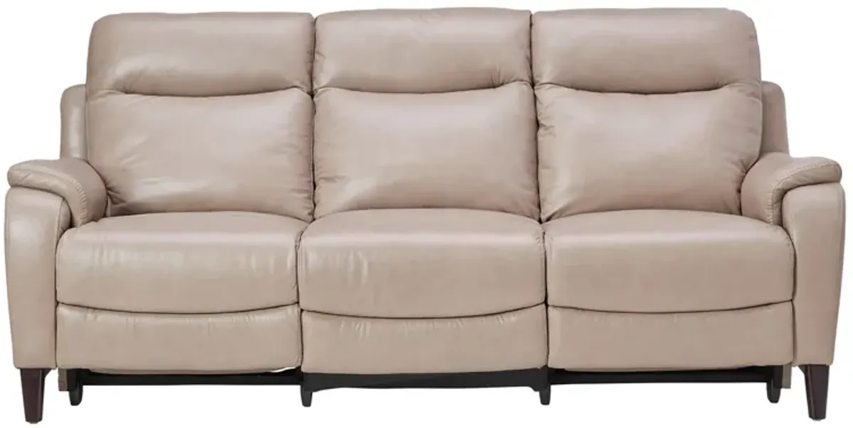 Marco Sand Dual Power Reclining Leather Sofa