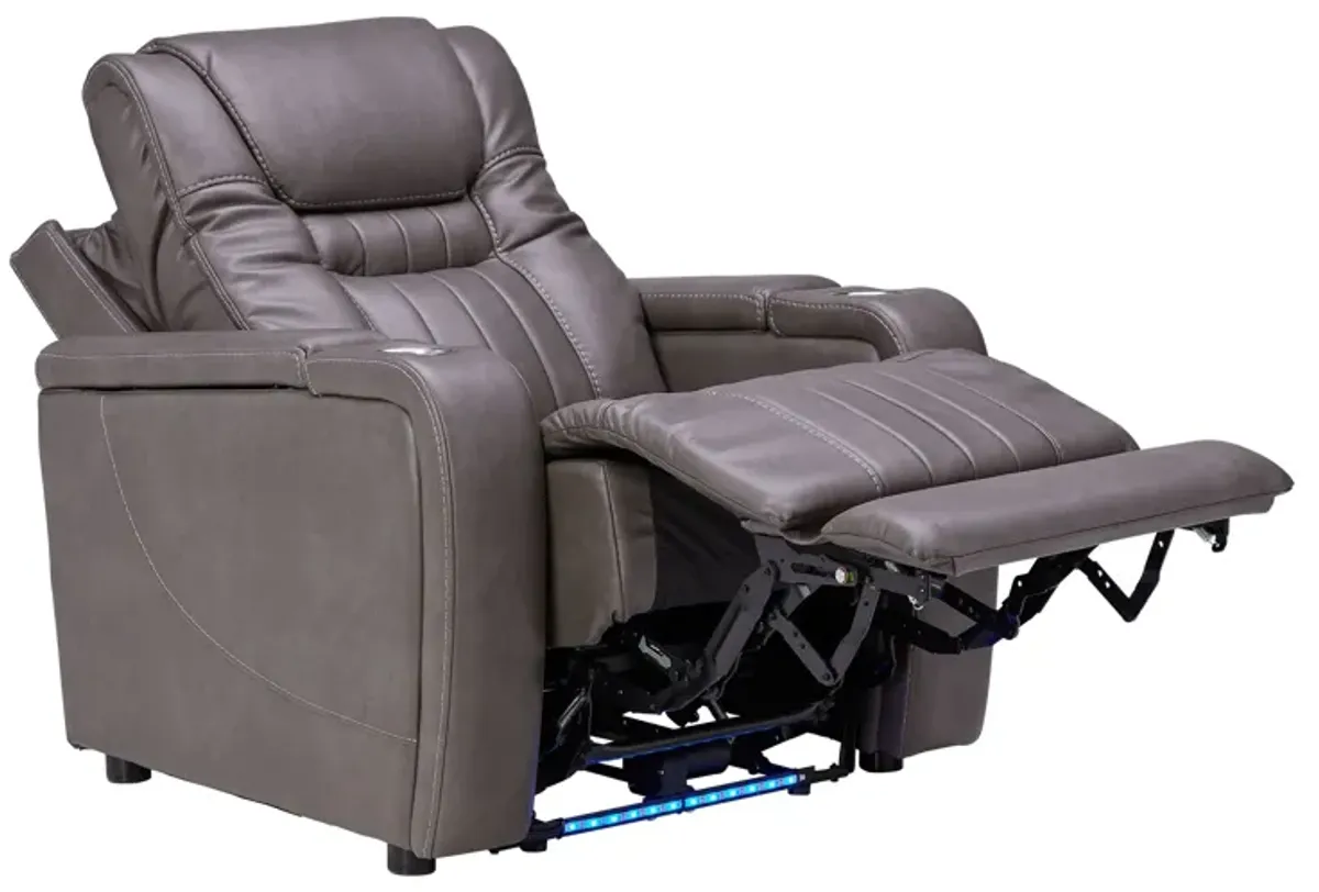 Comet Smoke Dual Power Reclining Theater Chair