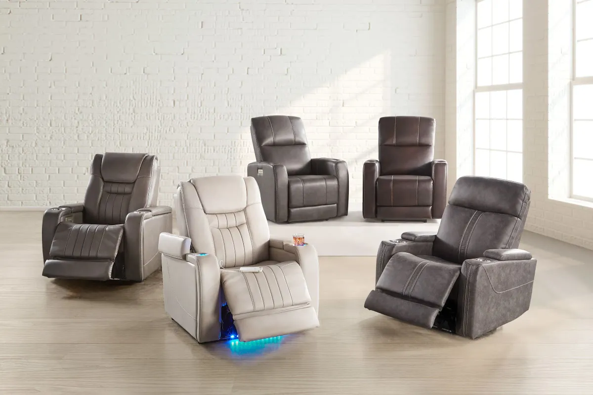 Comet Dove Dual Power Reclining Theater Chair