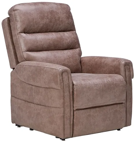 Flint Beige Power Reclining Lift Chair with Heat & Massage