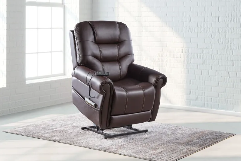 Warren Walnut Triple Power Reclining Lift Chair