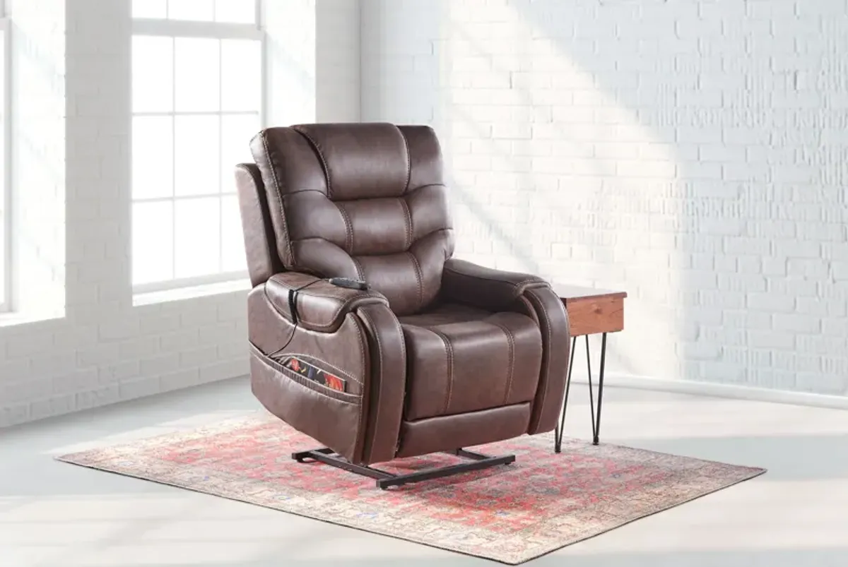 Auburn Walnut Triple Power Reclining Lift Chair