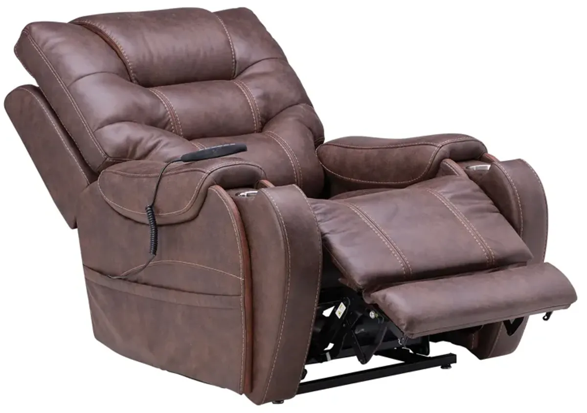 Auburn Walnut Triple Power Reclining Lift Chair