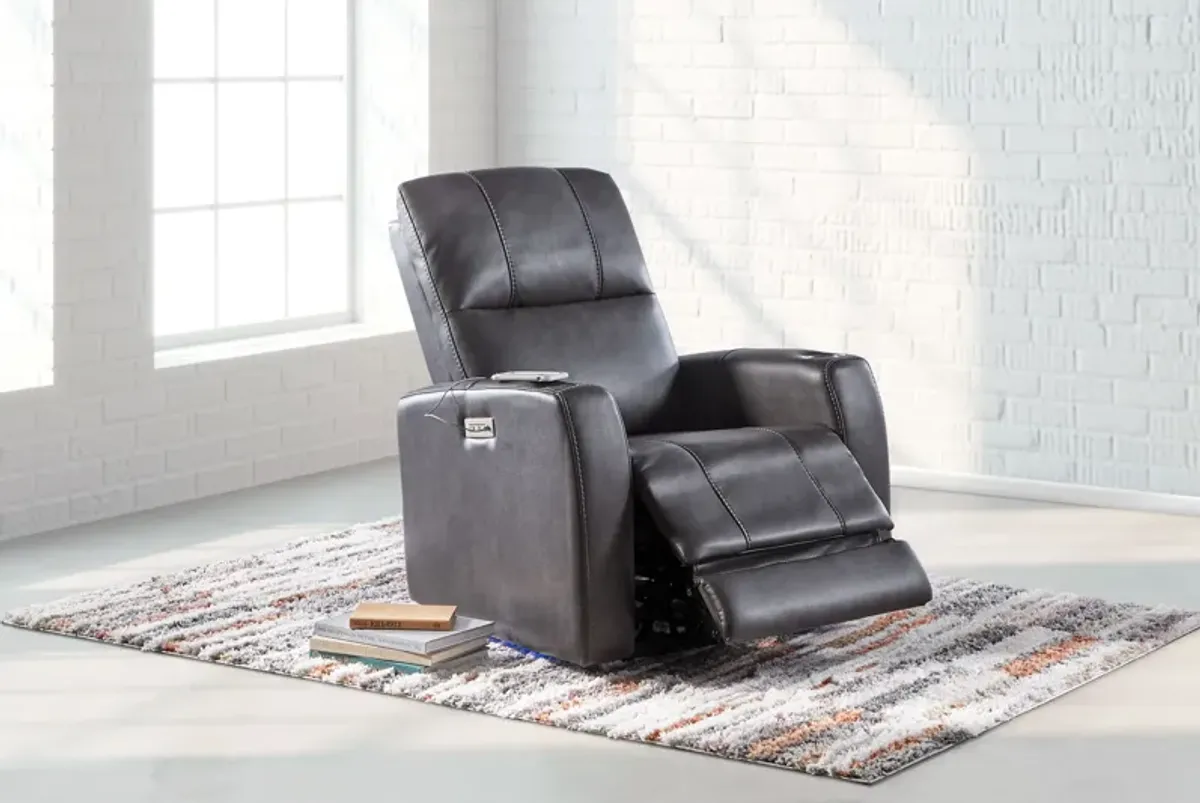 Aries Grey Power Reclining Theater Chair