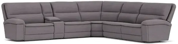 Vixen 6-Piece Triple Power Reclining Sectional with 3 Recliners