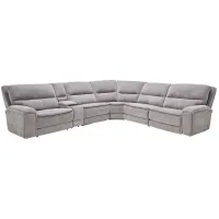 Vixen 6-Piece Triple Power Reclining Sectional with 3 Recliners