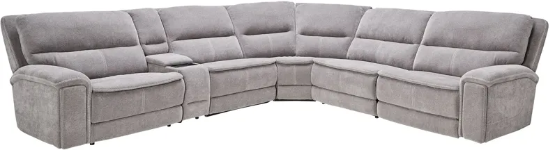 Vixen 6-Piece Triple Power Reclining Sectional with 3 Recliners