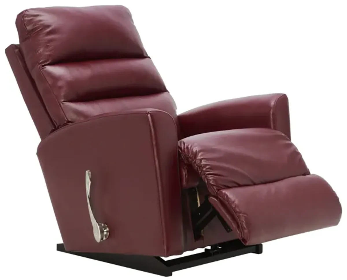 Liam Wine Leather Rocker Recliner by La-Z-Boy