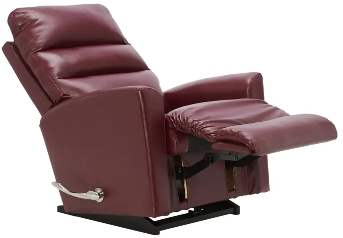 Liam Wine Leather Rocker Recliner by La-Z-Boy