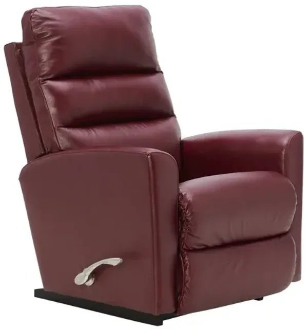 Liam Wine Leather Rocker Recliner by La-Z-Boy