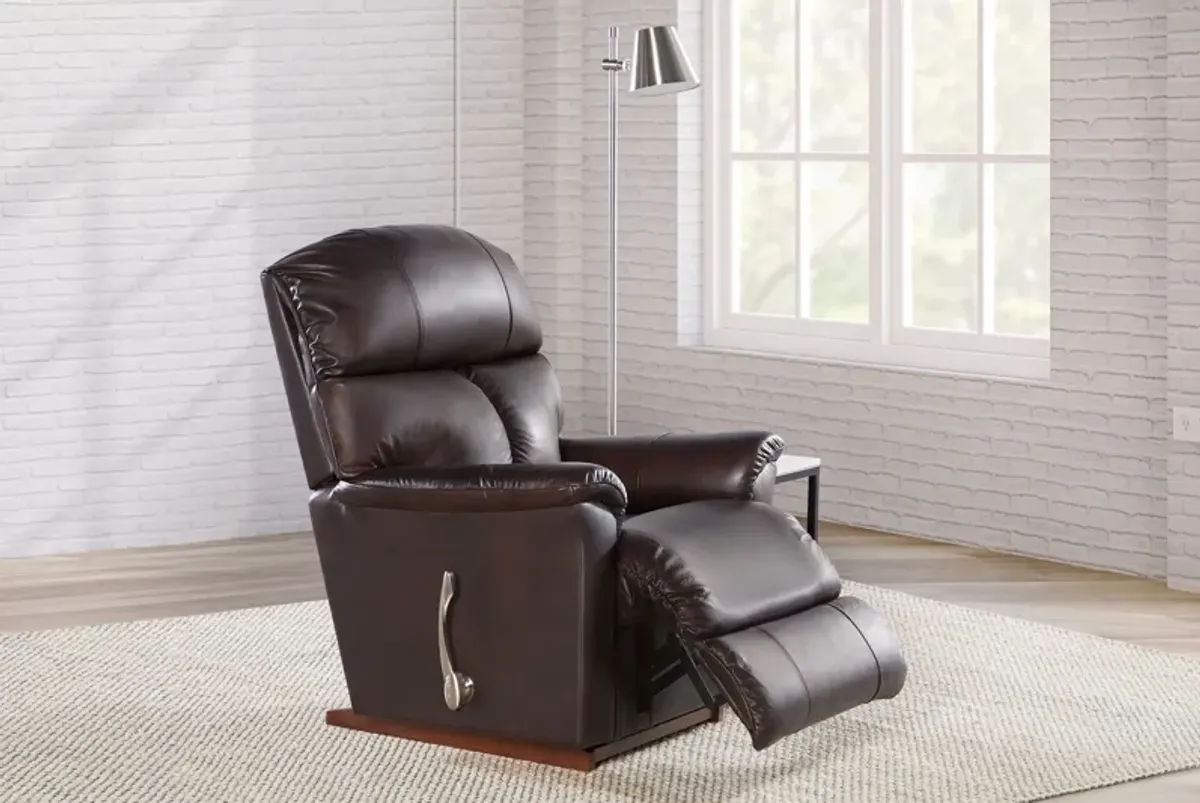 Reed Walnut Leather Rocker Recliner by La-Z-Boy