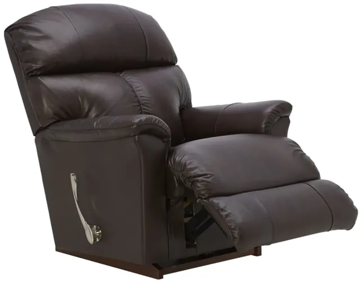 Reed Walnut Leather Rocker Recliner by La-Z-Boy