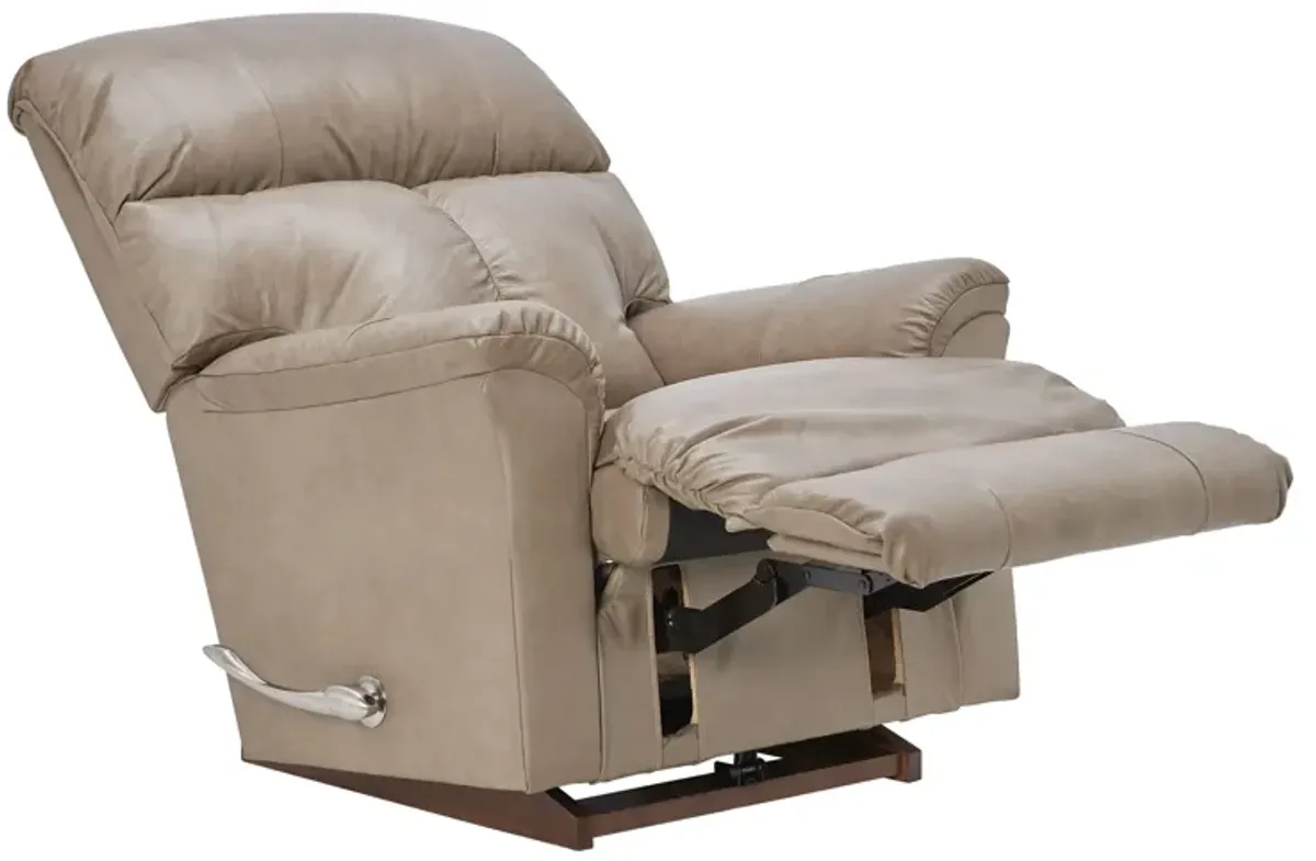 Reed Beige Leather Rocker Recliner by La-Z-Boy