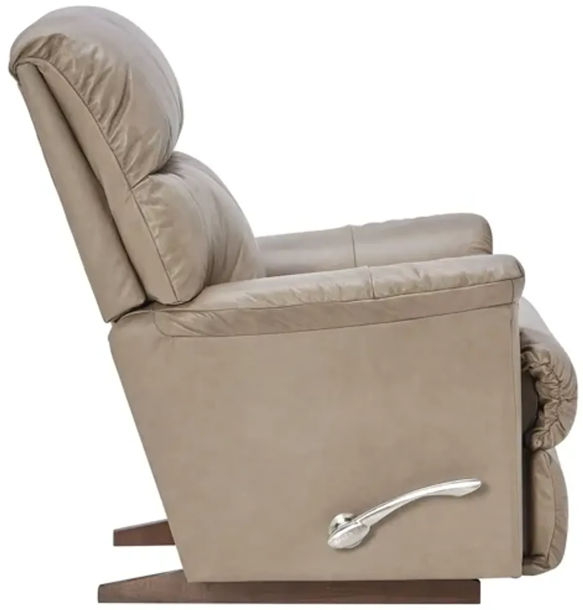 Reed Beige Leather Rocker Recliner by La-Z-Boy