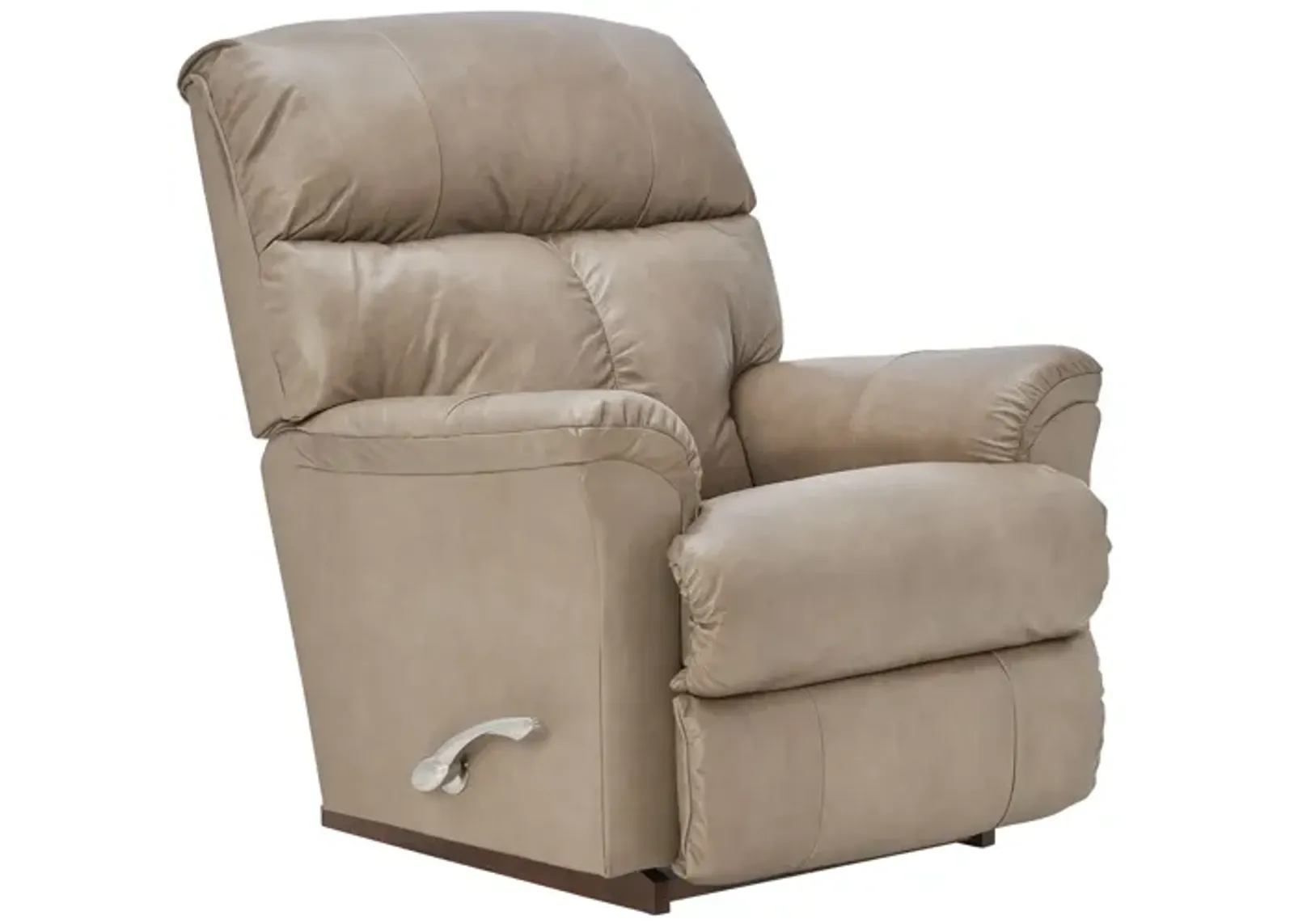 Reed Beige Leather Rocker Recliner by La-Z-Boy