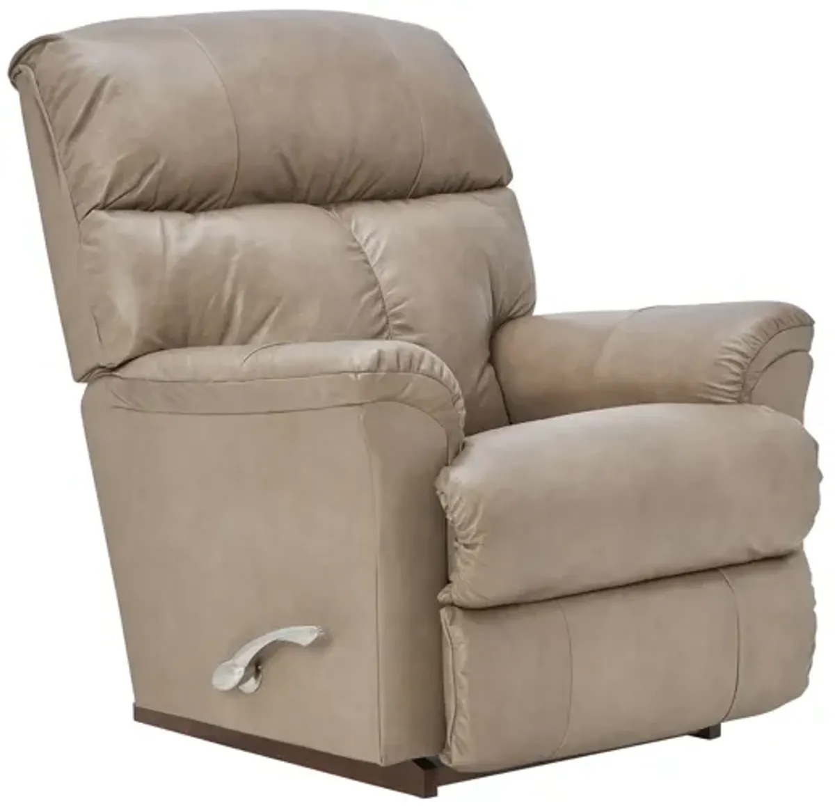 Reed Beige Leather Rocker Recliner by La-Z-Boy