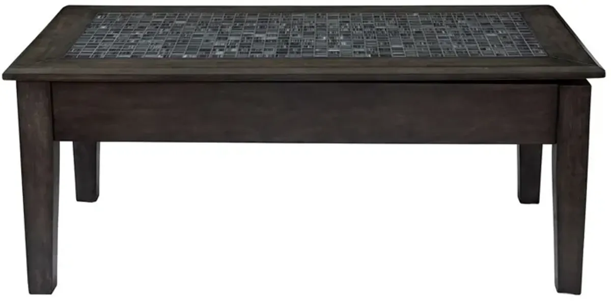 Grey Mosaic Lift-Top Table