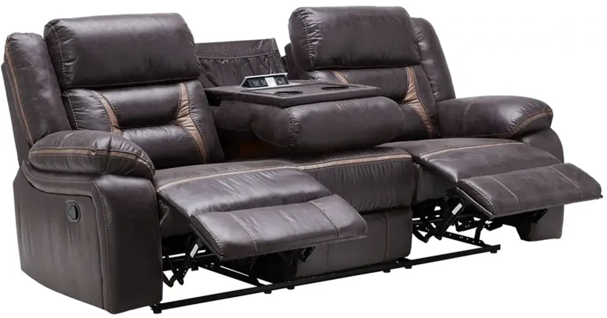 Duke Chocolate Reclining Sofa