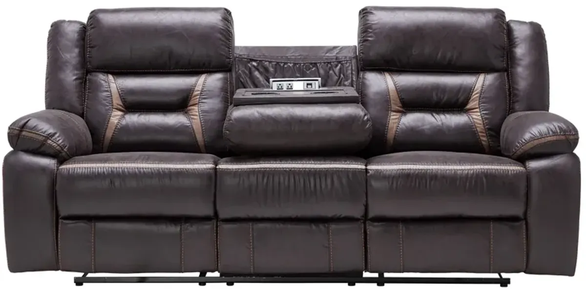 Duke Chocolate Reclining Sofa