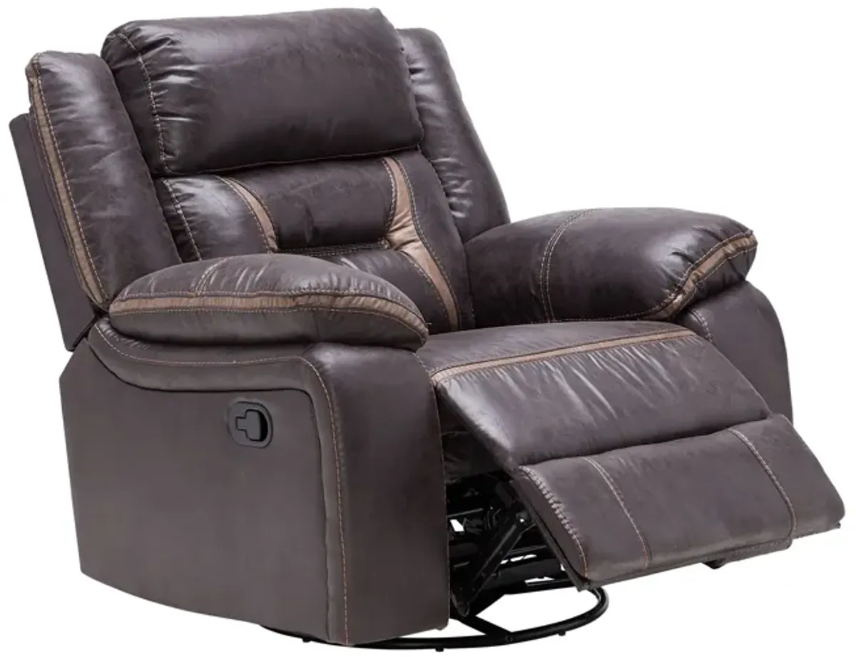 Duke Chocolate Swivel Glider Recliner