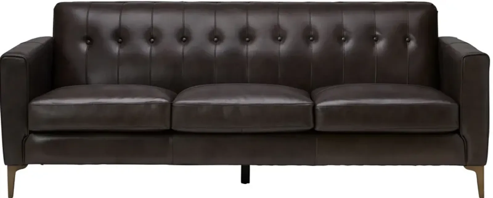 Madden Brown Leather Sofa