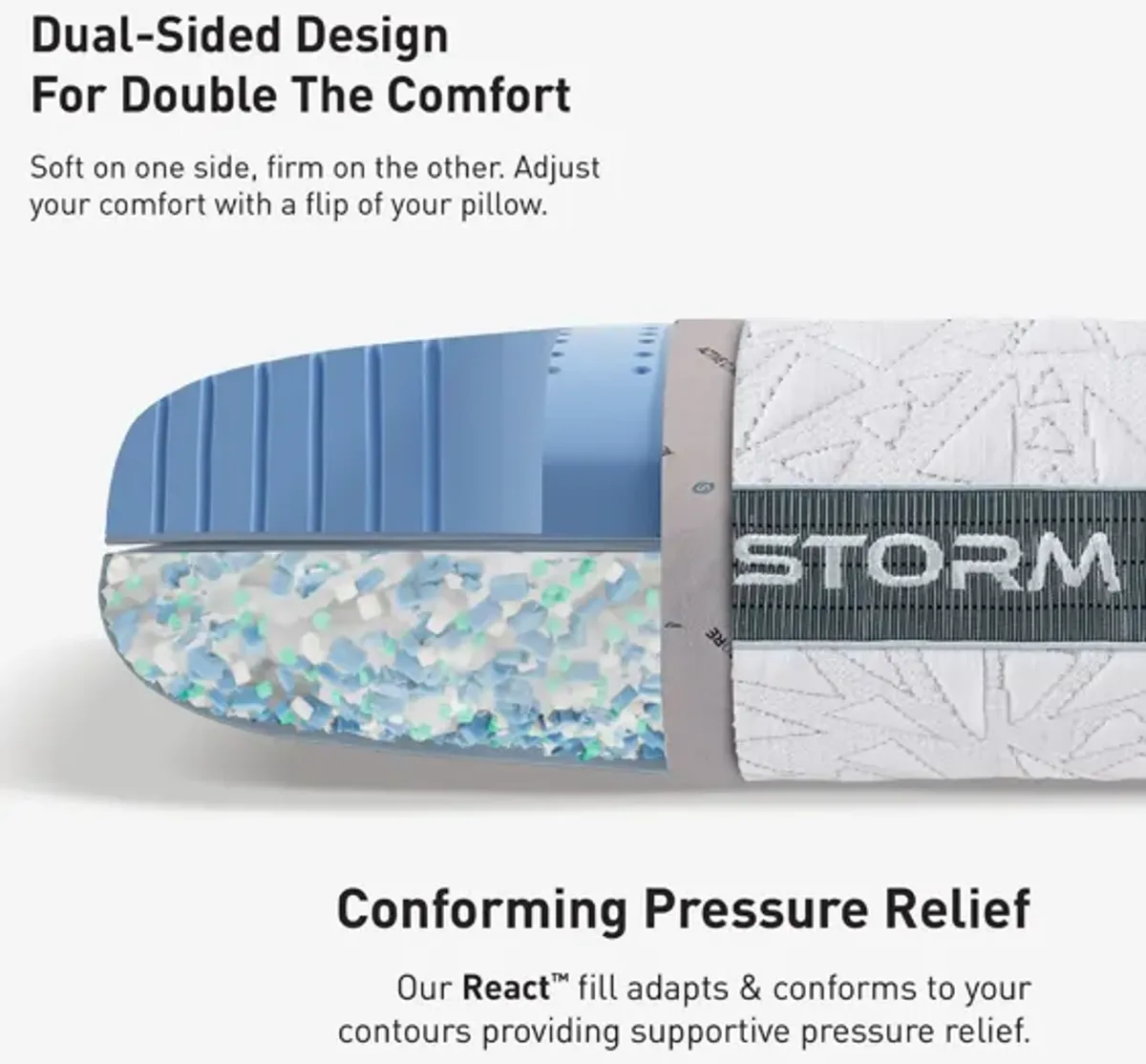 Storm Series 1.0 Pillow by Bedgear