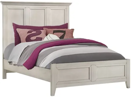 San Mateo White Solid Wood Full Bed