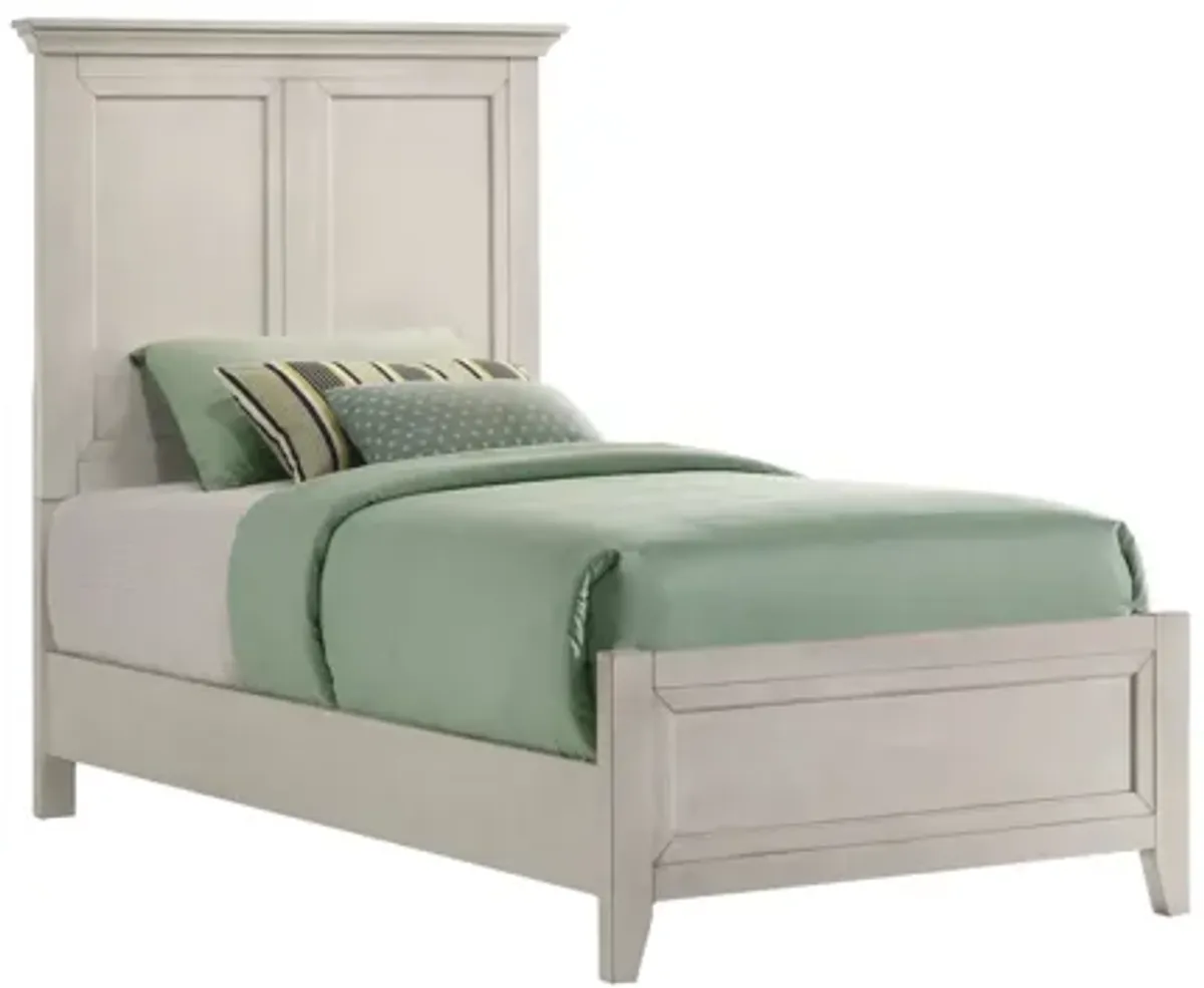 San Mateo White Twin Bed