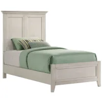 San Mateo White Solid Wood Twin Bed