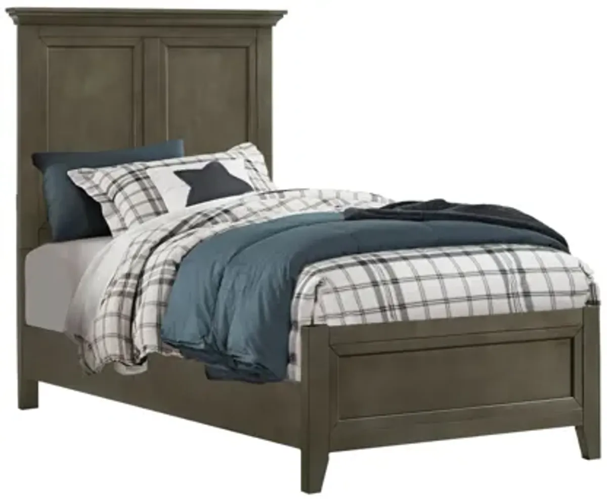 San Mateo Grey Panel Twin Bed