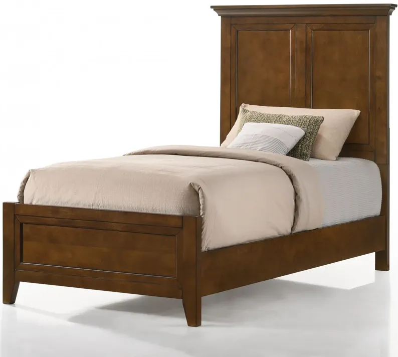 San Mateo Brown Solid Wood Twin Bed