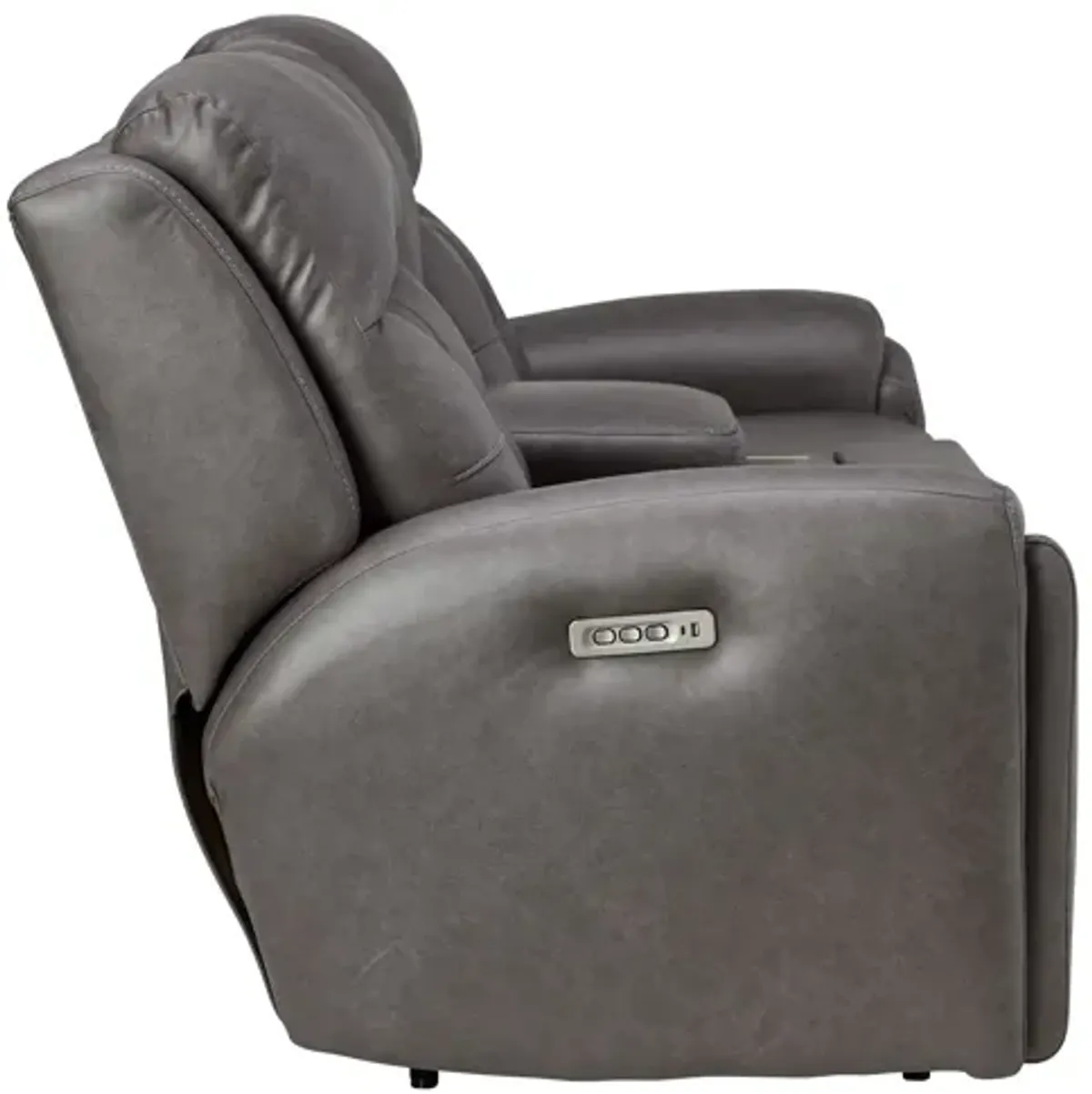 Celeste Grey Triple Power Reclining Console Loveseat by Southern Motion