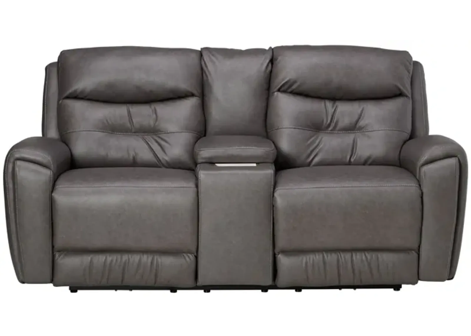 Celeste Grey Triple Power Reclining Console Loveseat by Southern Motion