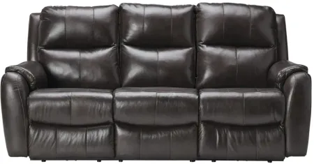 Zeus Slate Dual Power Leather Reclining Sofa by Southern Motion