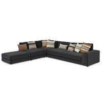 Lenox Onyx 4-Piece Sectional with Right Arm Facing Sofa