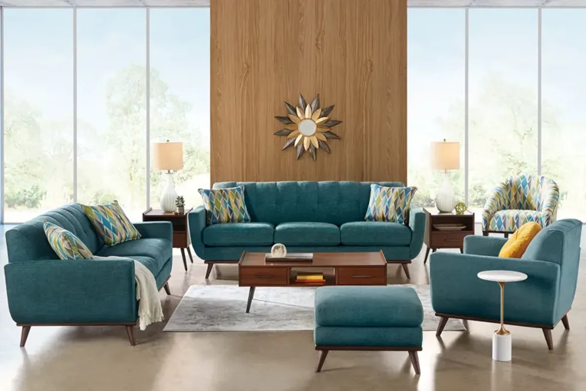 Elliot Teal Sofa