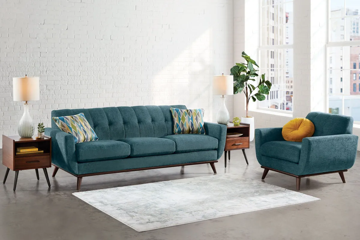 Elliot Teal Sofa