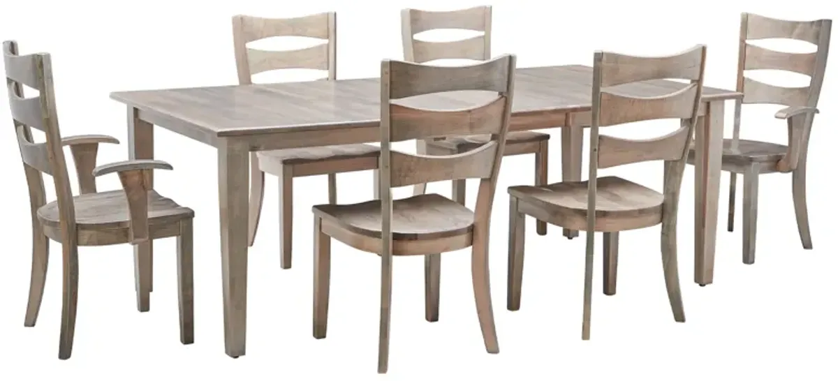 Sierra Extendable Table + 4 Side Chairs + 2 Arm Chairs by Daniels Amish