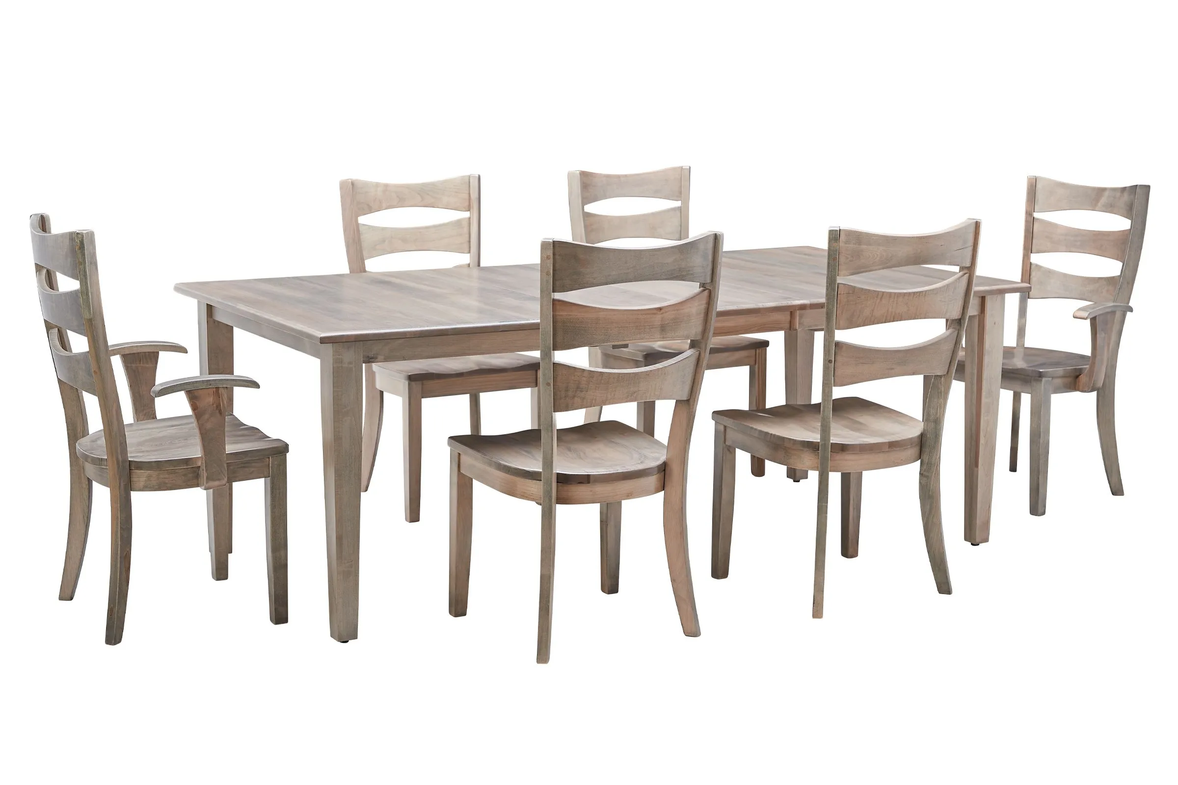 Sierra Table + 4 Side Chairs + 2 Arm Chairs by Daniels Amish