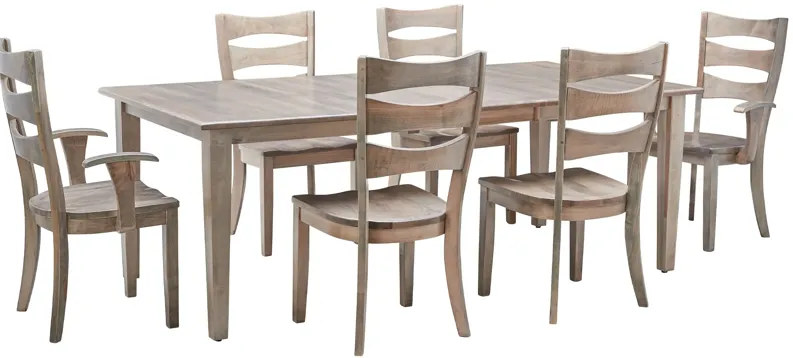 Sierra Table + 4 Side Chairs + 2 Arm Chairs by Daniels Amish