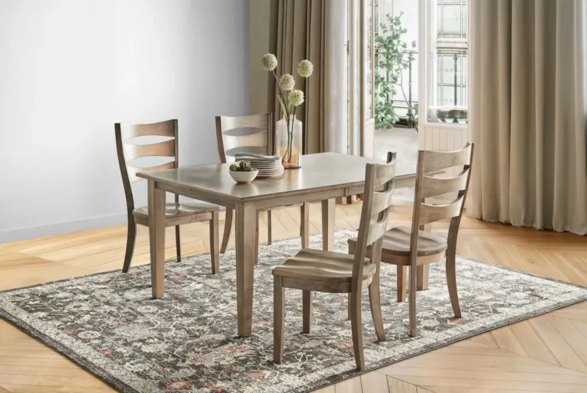 Sierra Dining Table + 4 Side Chairs by Daniels Amish